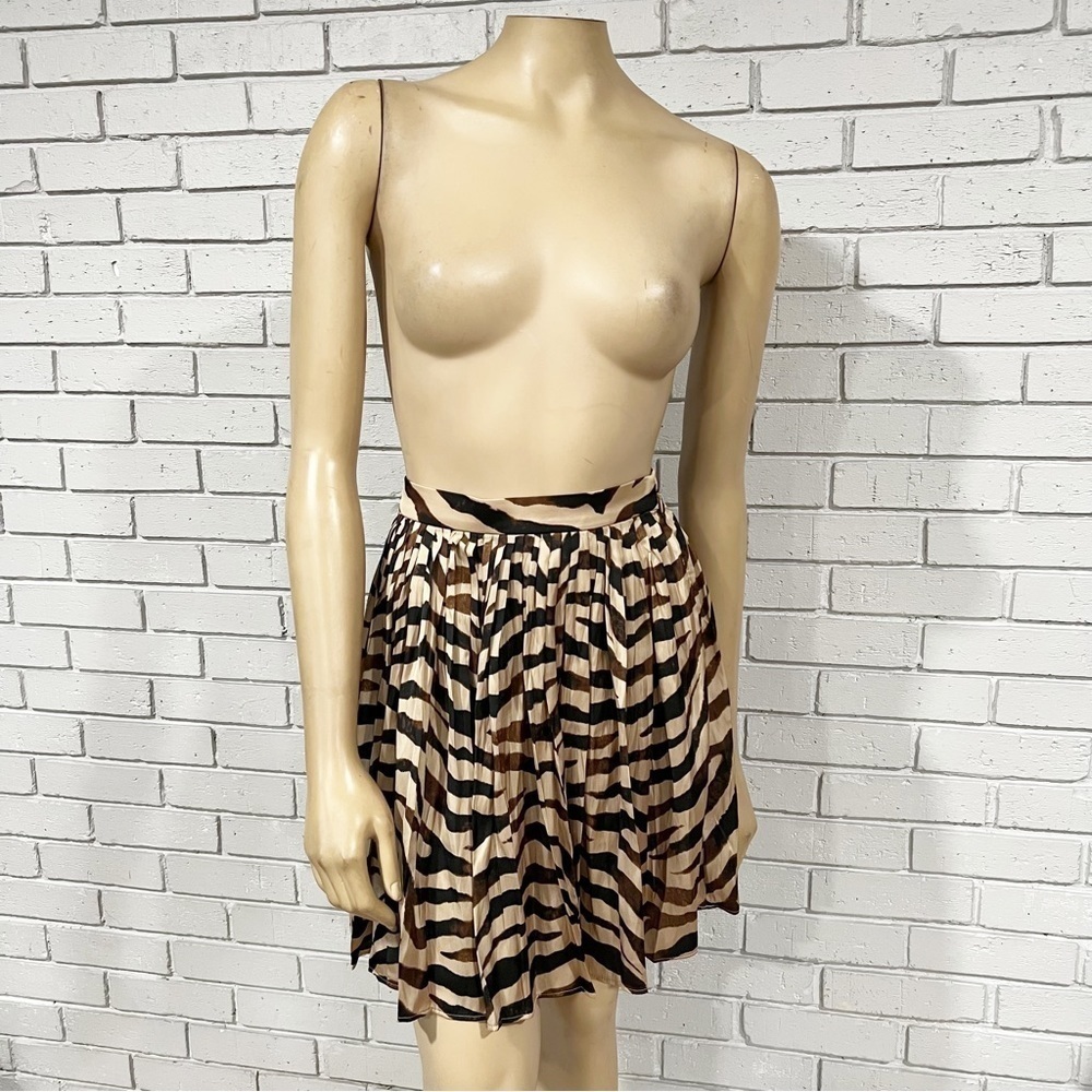 J.Crew Women’s Featherweight satin mini skirt in zebra stripe‎